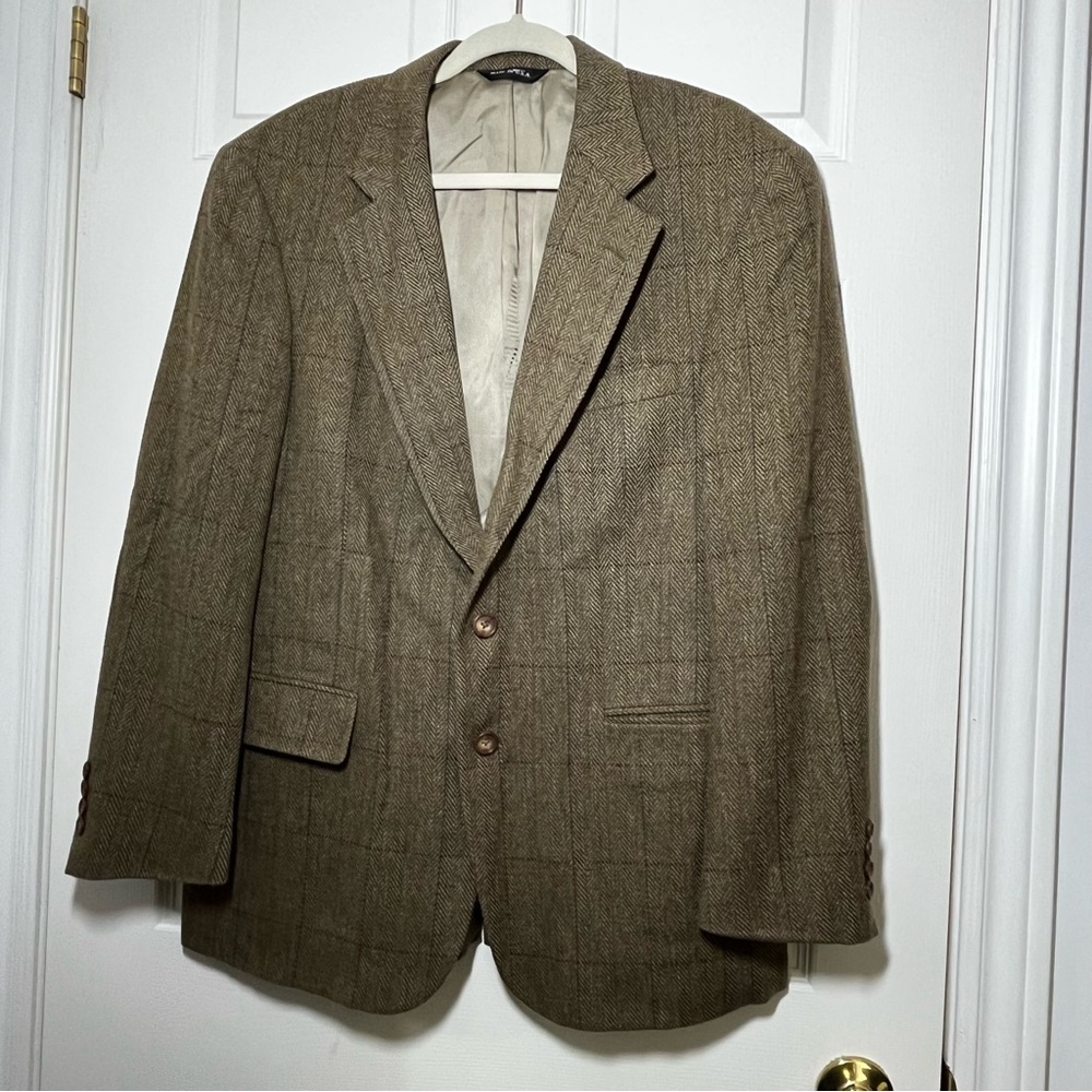 Polo University Club by Ralph Lauren Vintage Wool Tan Blazer Large